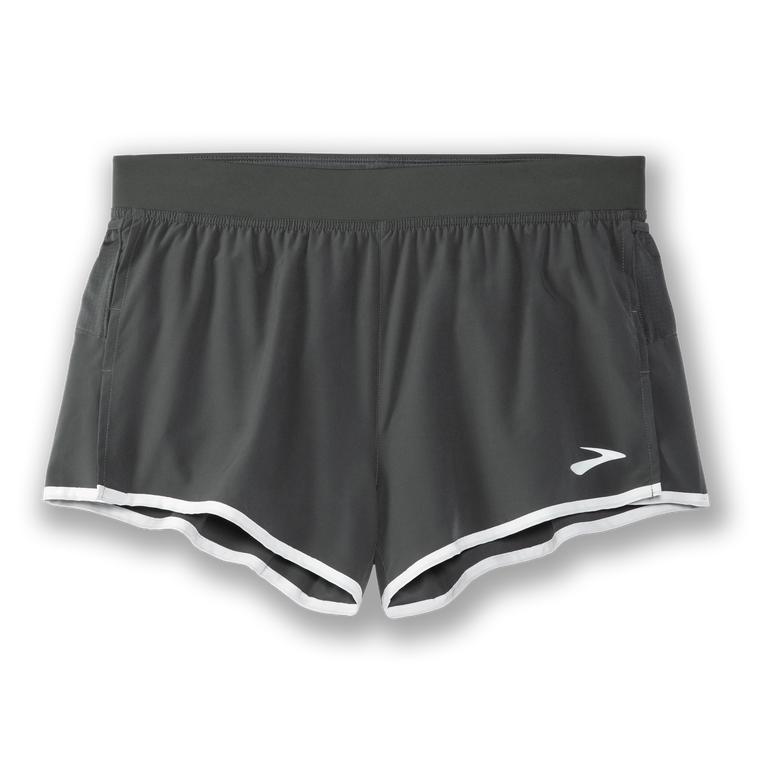 Brooks Mens Sherpa 3 Split Running Shorts - Dark Oyster/Icy Grey (128096-WLU)